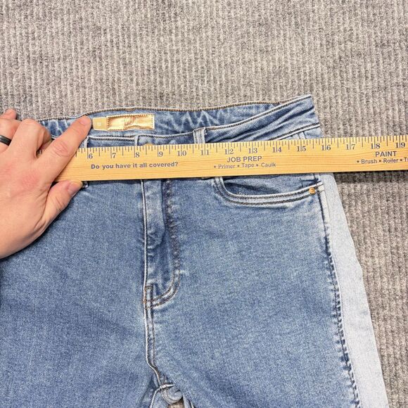 Kut From The Kloth Ana High-Rise Flare Womens 12 Blue Two Tone Denim Stretch - Picture 5 of 13